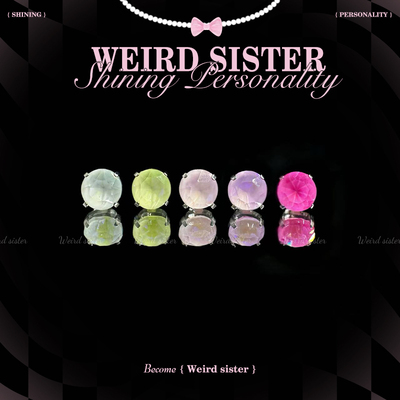 WEIRD SISTER马卡龙摩卡钻超仙养耳洞钛合金耳骨钉耳蜗钉内螺旋