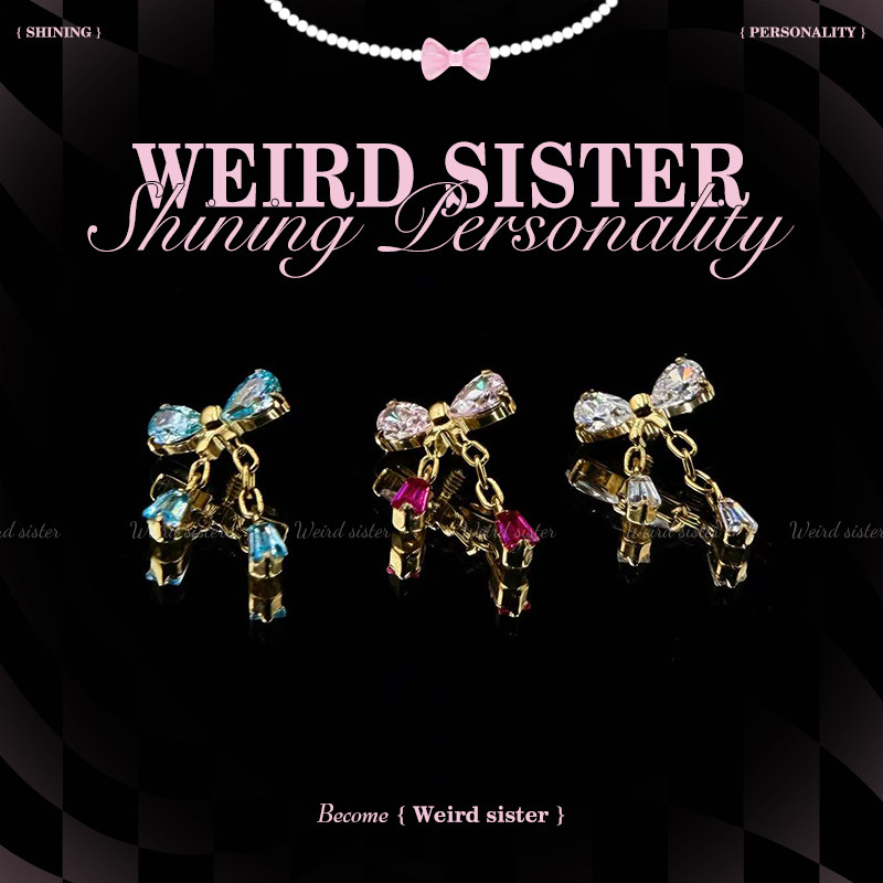 钛合金镀金款蝴蝶结吊坠耳钉耳骨钉flat链条甜美精致内螺旋养耳洞,饰品/流行首饰/时尚饰品新,耳钉,淘宝优惠券,粉丝福利购,淘宝优惠卷