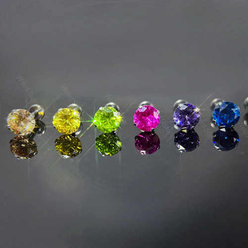 大灯泡新色！F136植入级医用钛合金耳垂耳骨钉平底养耳洞防过敏