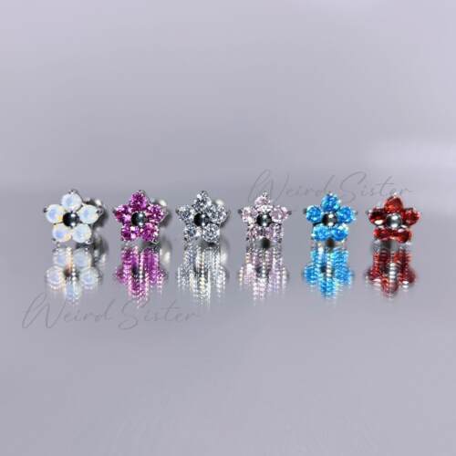 彩色锆石钛合金耳钉F136