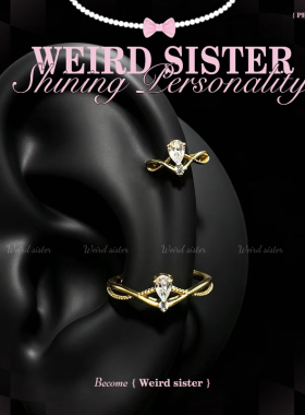 WEIRD SISTER皇冠耳圈耳骨环钛合金重工高级感耳圈耳饰防过敏