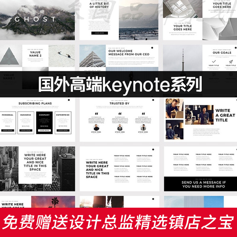 g128欧美团队keynote模板旅游照片展示产品演示商品购物投资策划