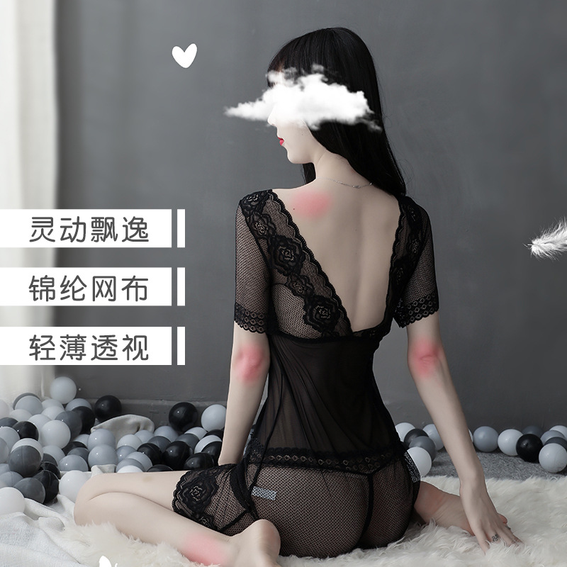 迷人夜店网布家居舒服睡衣内衣女士可爱爆款桑拿技师性感睡衣8766