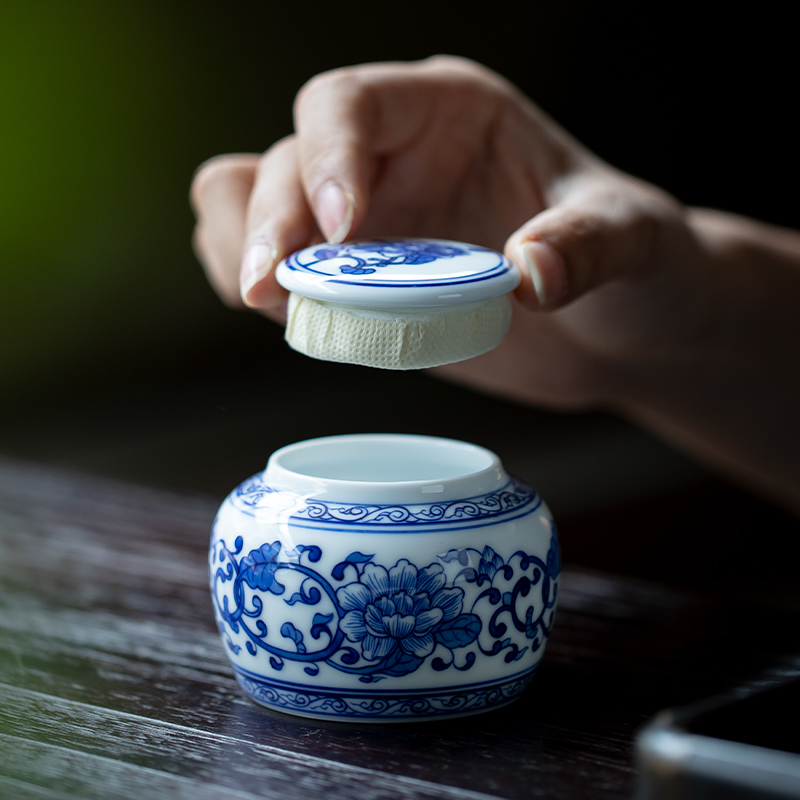 景德镇手绘陶瓷茶叶罐密封罐