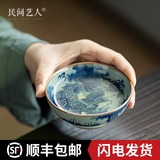 Blue and white and exquisite folk artists all hand wrapped branch three tureen jingdezhen ceramics single bowl is not hot