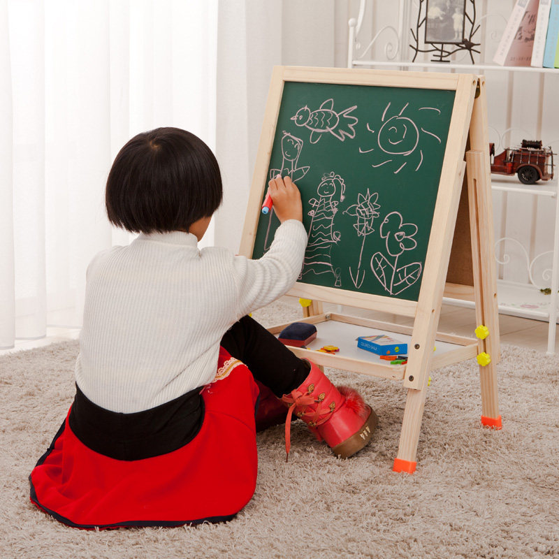 儿童实木画板幼儿家用小黑板支架式可擦写字板可升降架ee65e8e3-b在类目 玩具/童车/益智/积木/模型, 绘画类用品, 画板中 - 来自Buy2taobao.com提供专业的淘宝代购服务