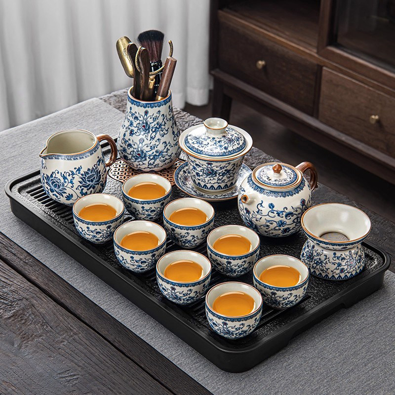 茶具套装2026新款茶壶泡茶家用高档汝窑功夫茶杯茶道送长辈礼盒装