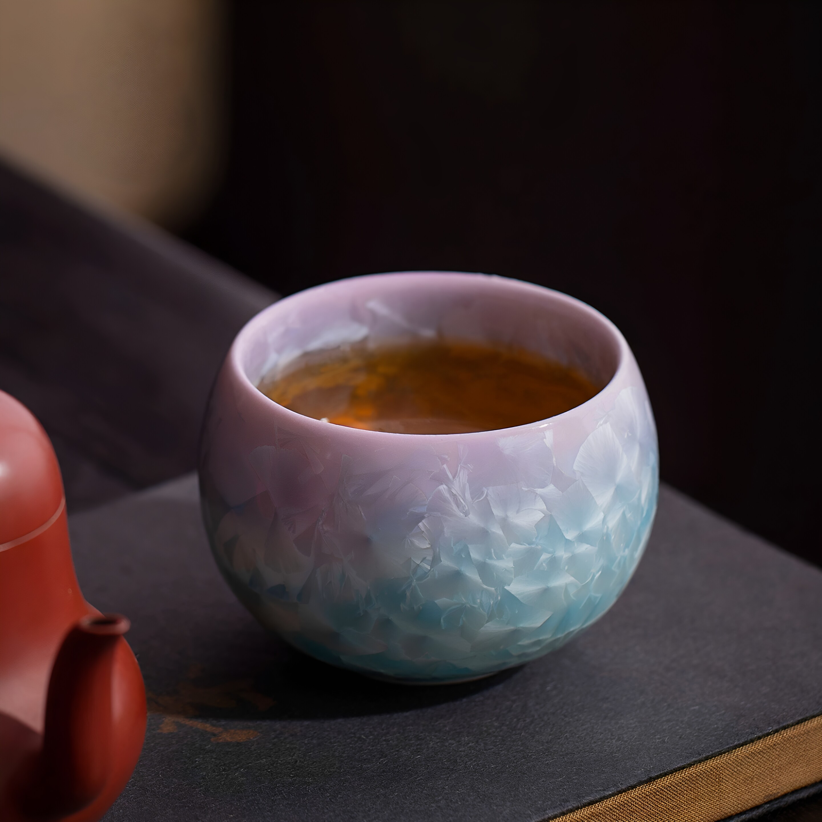 高档窑变结晶釉主人杯个人专用陶瓷茶杯功夫茶具品茗杯建盏礼盒装