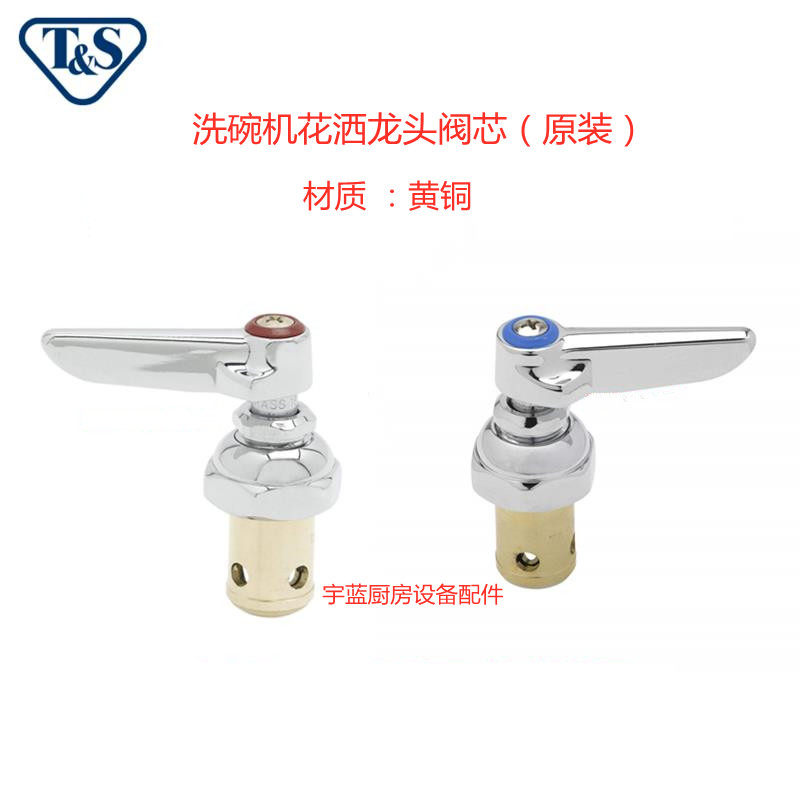 T&S黄铜可旋转花洒冷热阀芯总成