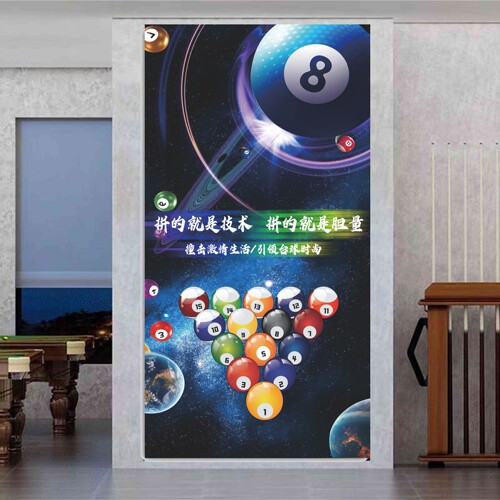 网红台球厅墙面装饰挂画桌球室俱乐部太空人背景墙贴壁画海报布置