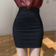 黑色包臀裙半身裙女2025新款 短裙 高腰弹力包裙一步裙职业超短西装