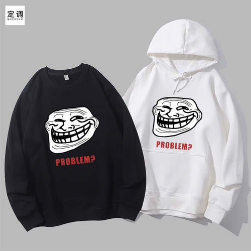 TROLLFACE MEME鬼脸表情包搞怪潮圆领卫衣帽衫