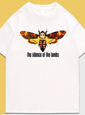 The Silence Of The Lambs 沉默的羔羊电影飞蛾骷髅短袖T恤夏