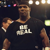 real泰森拳王衣服短袖 纯棉圆领拳击字母印花t恤潮卫衣运动