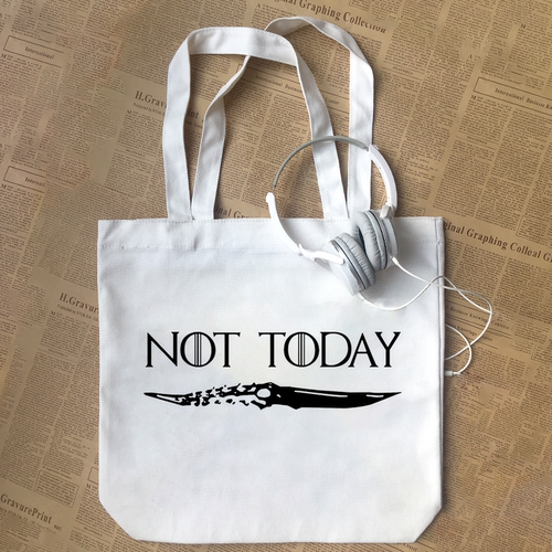 not today 权力的游戏GOT周边二丫纯棉帆布包手提袋