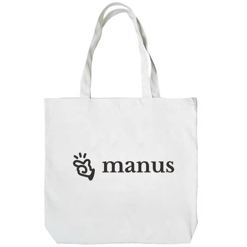 Manus致敬公司印logo算力ai纯棉帆布包手提袋