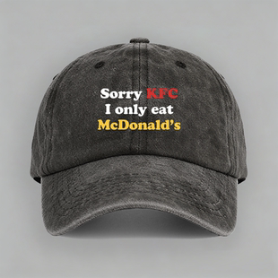 Sorry KFC I only eat McDonald’s麦门信徒麦当劳棉棒球帽子水洗