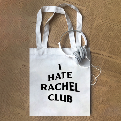 I HATE RACHEL CLUB老友记friends美剧讨厌瑞秋俱乐部潮帆布包定