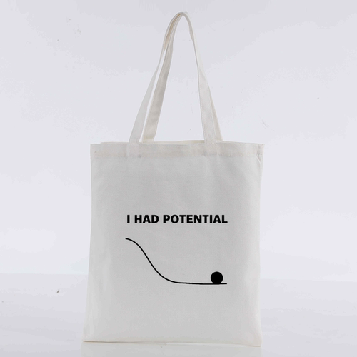 I Had Potential 挽救计划高司令电影周边同款字母帆布包