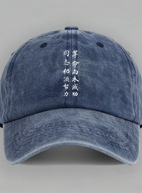 革命尚未成功同志仍须努力致敬孙中山孙文先生印帽子水洗软顶鸭舌