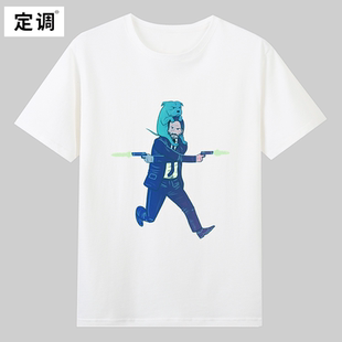 john T恤男女宽松上衣服 wick狗狗疾速追杀基努里维斯电影纯棉短袖