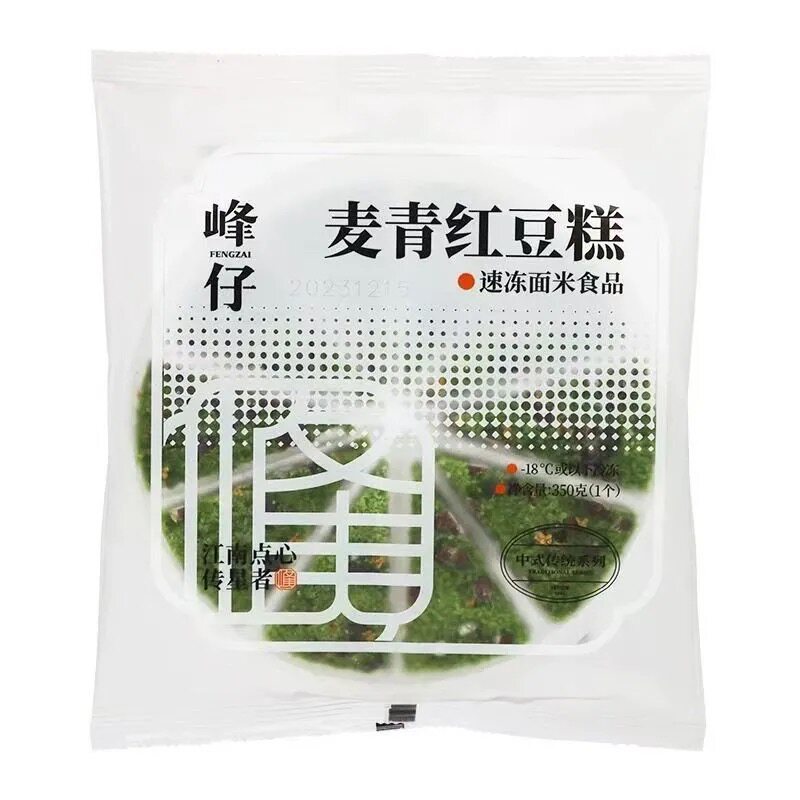 峰仔麦青红豆糕350克早餐松糕