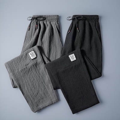 冰丝运动休闲裤直筒宽松