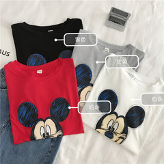 New style net red super fire cartoon printed Mickey pattern short sleeve T-shirt for women