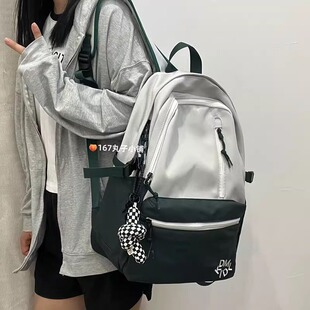 书包女ins风日系高级感学院风双肩包女中学生高中女背包原宿风女