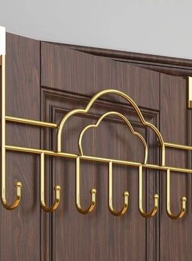 免打孔门后挂衣架挂钩收纳衣服包包挂架厨房浴室铁艺门上衣帽挂钩