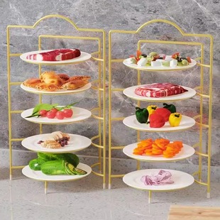 厨房配菜神器备菜盘收纳架壁挂置物架台面蔬菜挂墙多层手提备餐盘