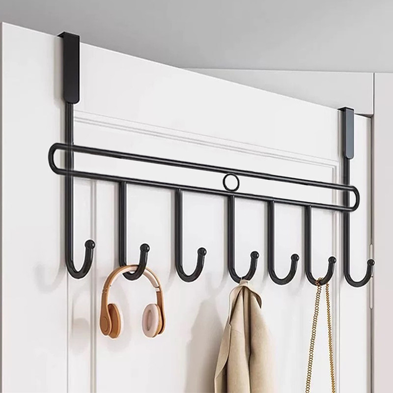 免打孔门后挂衣架挂钩收纳衣服包包挂架厨房浴室铁艺门上衣帽挂钩,收纳整理,挂门置物架,淘宝优惠券,粉丝福利购,淘宝优惠卷