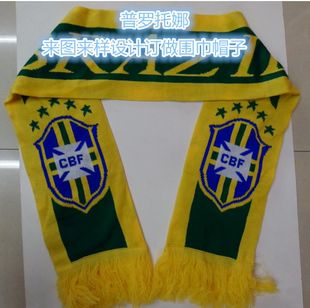 外贸订做各国针织球迷围巾球队球迷围巾楼盘开发促销年会礼品围巾