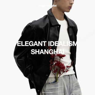 高品线｜复古翻领教练皮夹克外套 No.24 awiya shanghai