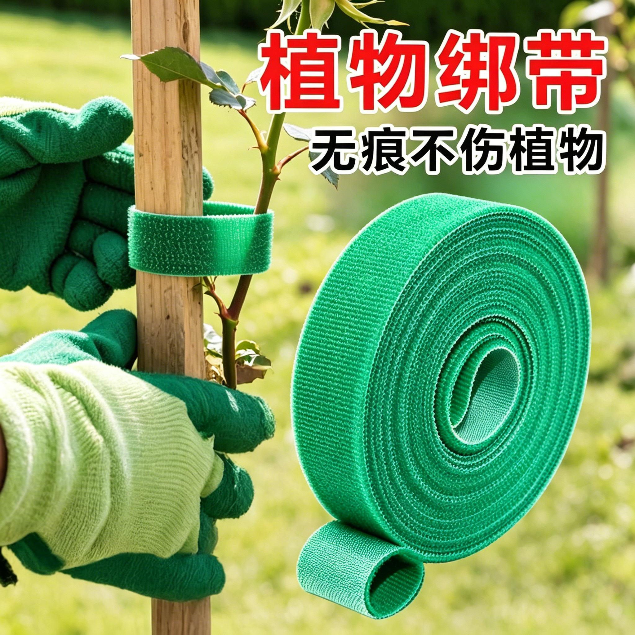 爬藤绿植物绑带造型魔术贴花园带双面粘园艺扎线捆绑支撑插花固定
