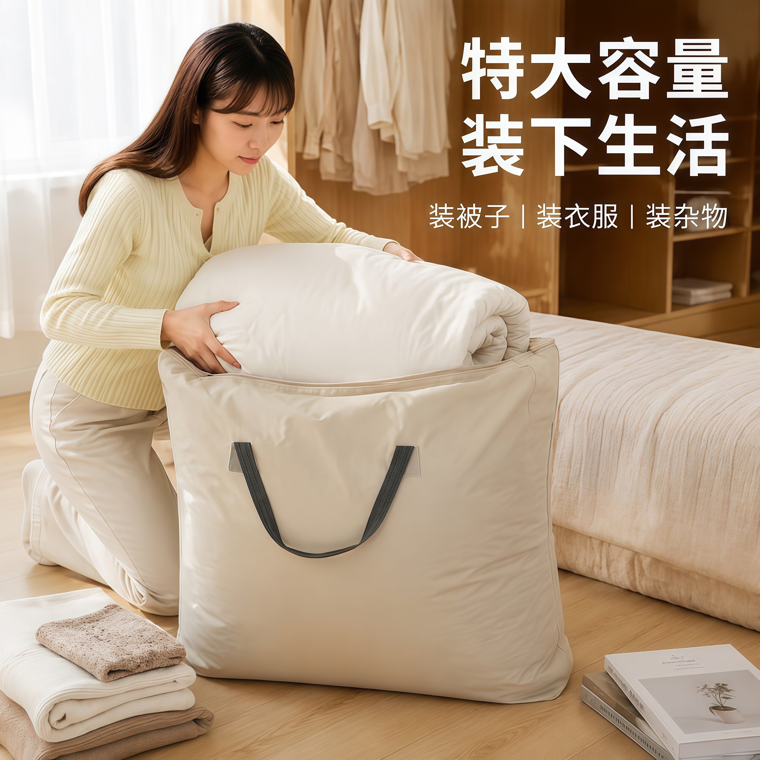 搬家打包袋大容量家用被子收纳袋学生宿舍装衣服衣物整理行李袋子