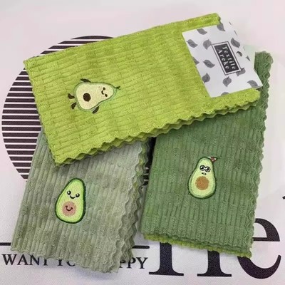 加厚洗碗布不易沾油厨房清洁抹布家用不掉毛吸水懒人清洁巾