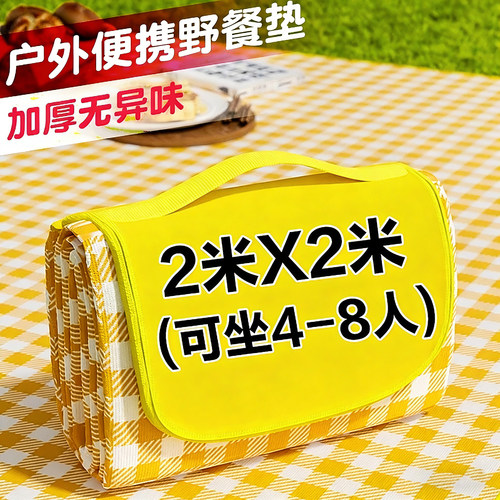 野餐垫户外防水防潮加厚坐垫便携野外野炊地垫布露营帐篷草地毯子