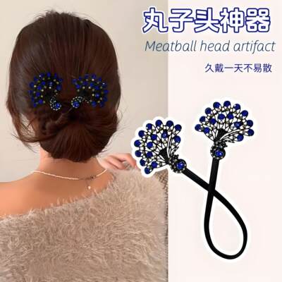 2025新款丸子头孔雀开屏盘发神器