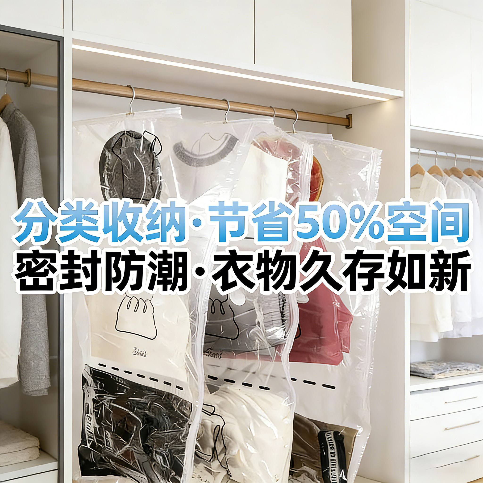 衣柜家用省力便捷透明防潮防水防尘全封闭收纳袋整理袋置物袋真空,收纳整理,衣物压缩袋,淘宝优惠券,粉丝福利购,淘宝优惠卷