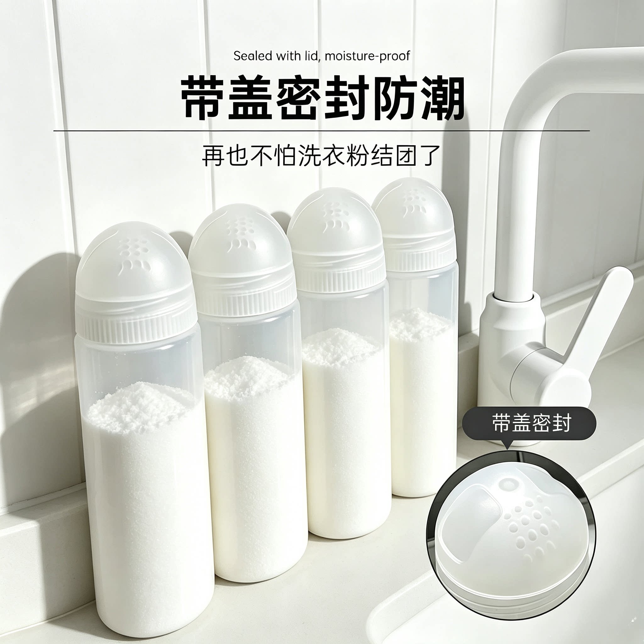 洗衣粉撒粉罐皂粉收纳盒家用分装瓶防潮便携大容量密封专用储存盒