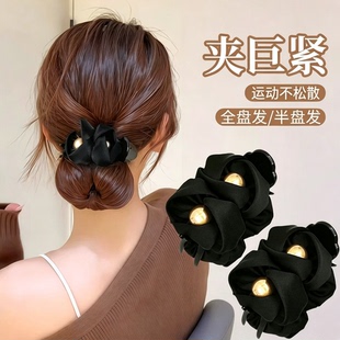简约抓夹女高级感2026新款发夹气质防滑头饰后脑勺丸子头神器发饰
