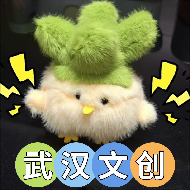发声蒜鸟毛绒公仔包包挂件