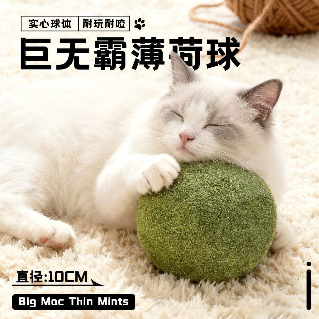 猫薄荷球超大自嗨解闷磨牙洁齿神器猫咪玩具助排毛球宠物猫咪用品