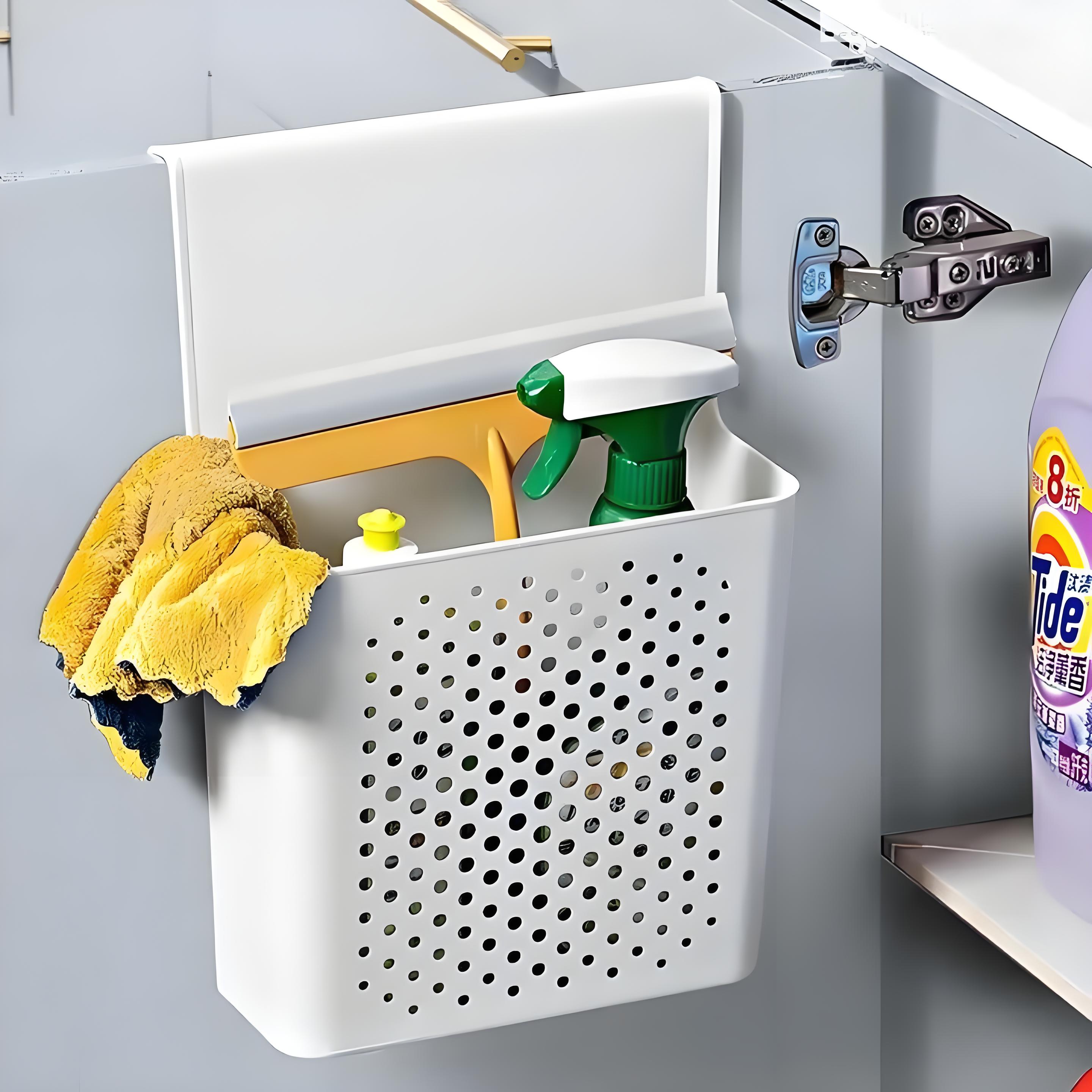 壁挂收纳盒厨房柜门内侧置物架