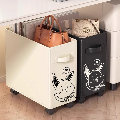 办公室桌下置物架带轮小推车