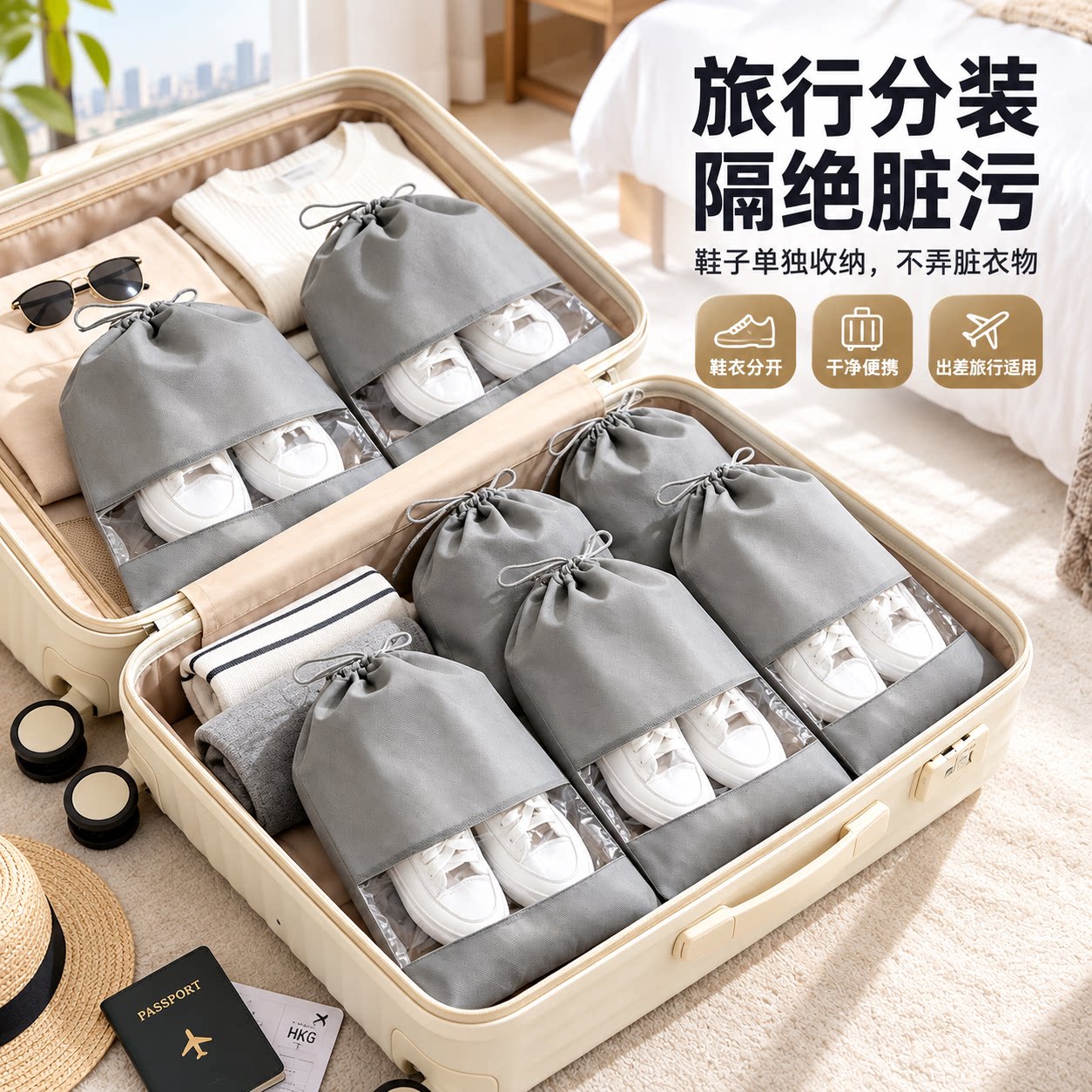 装鞋子收纳袋旅行神器包