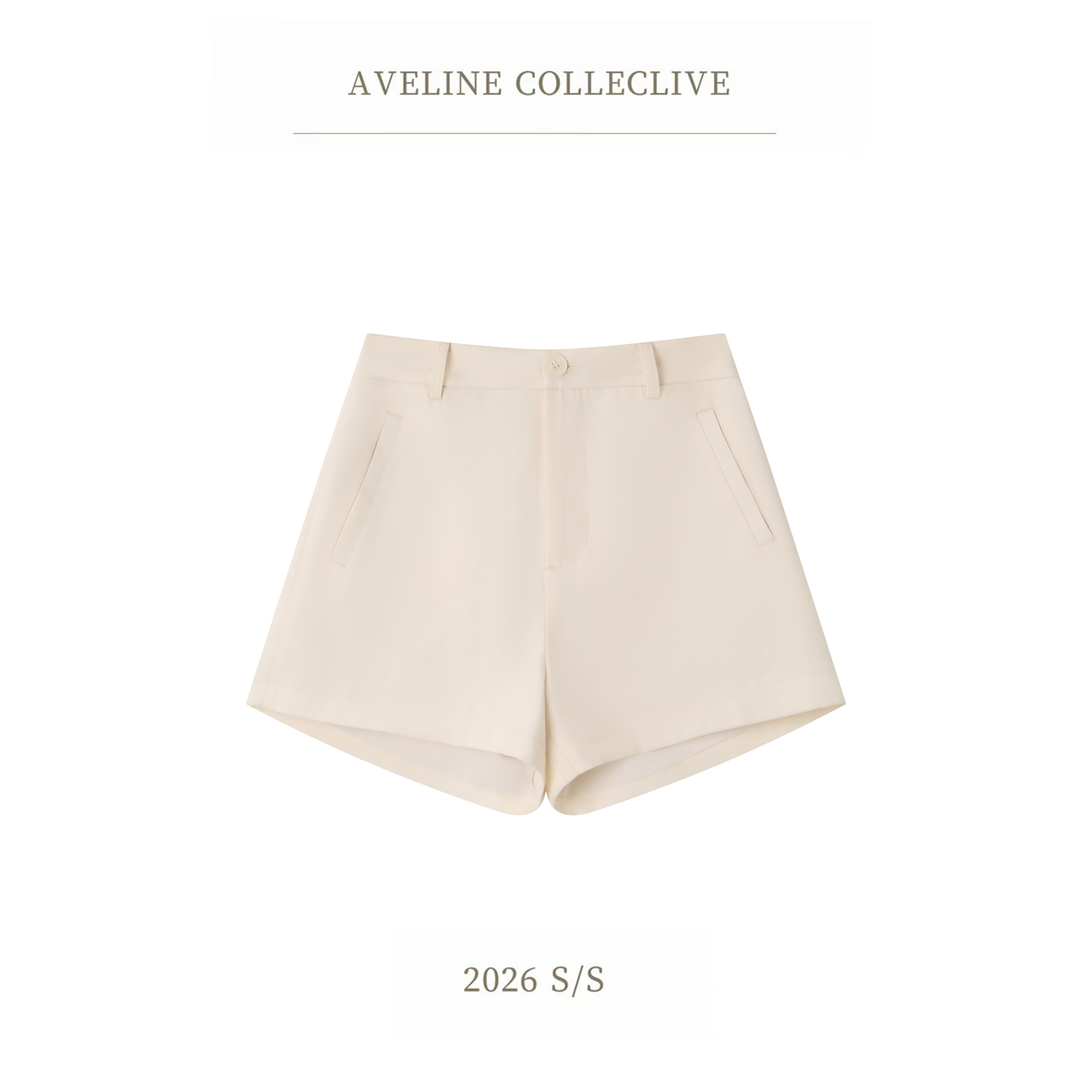 Aveline 夏季新款天丝仿麻显瘦高腰短裤修身显腿长A字裤女