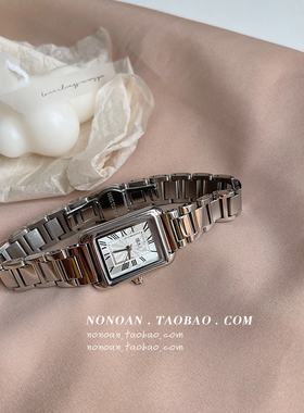 NONOAN 复古罗马刻度经典高级感气质时尚小众ins风轻奢方形手表女