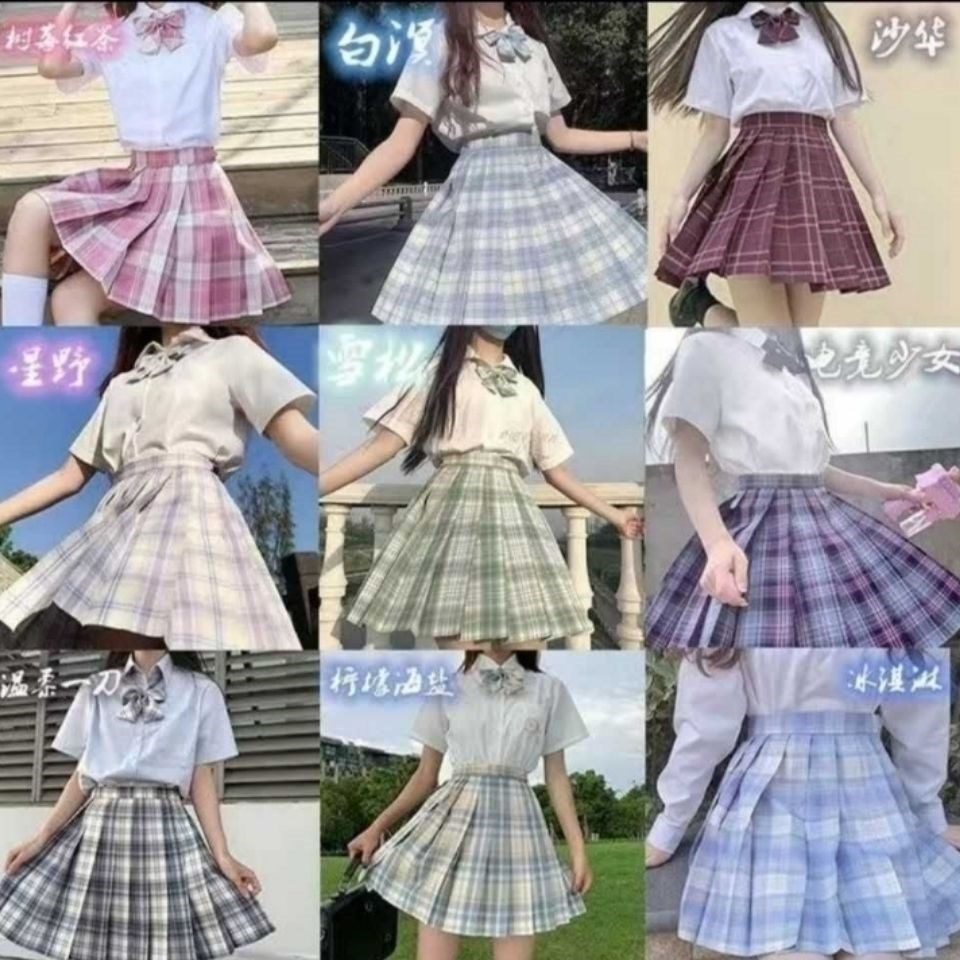 2021夏季jk制服裙全套基础款日系少女可爱短袖衬衫学生半身裙短裙